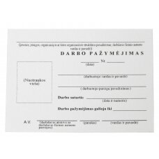 Darbo pažymėjimas